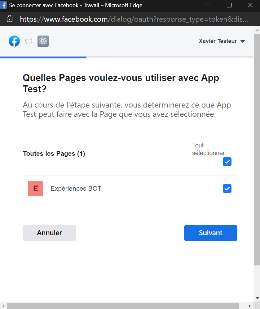 Ajouter messenger à une application partie 2