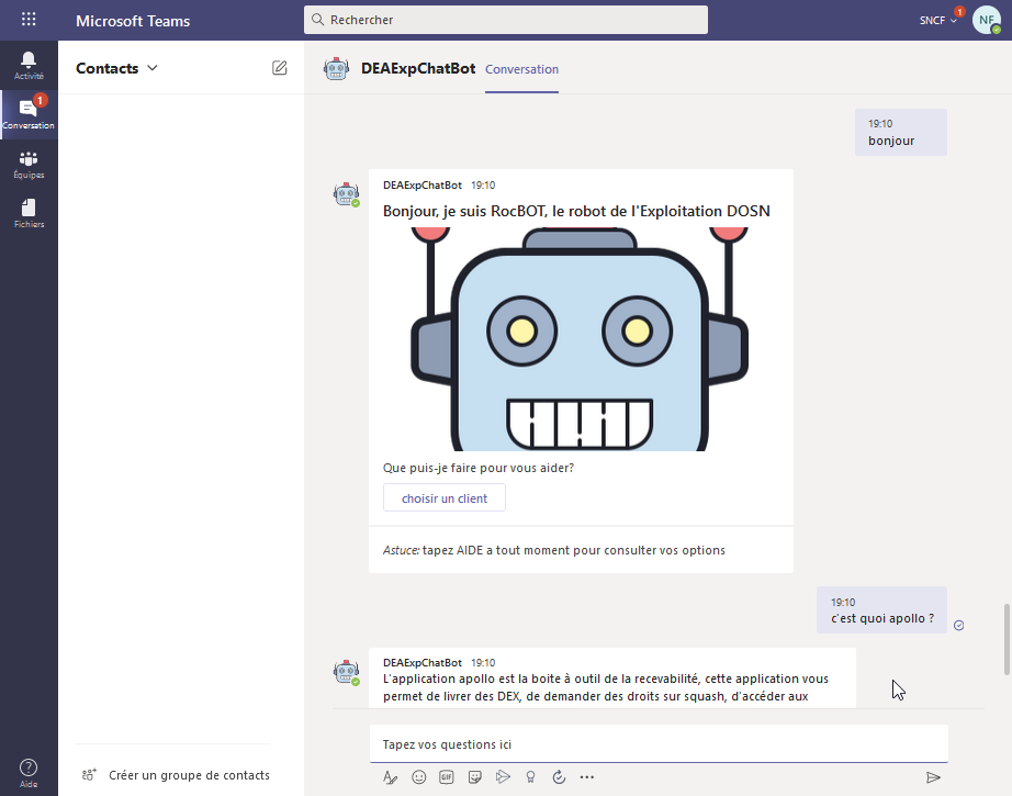 RocBOT un bot pour l'Exploitation